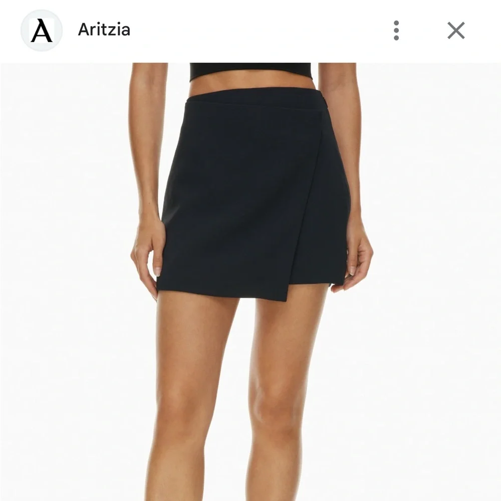 Aritzia Black Vanilli Mini Skirt - Picture 1 of 6